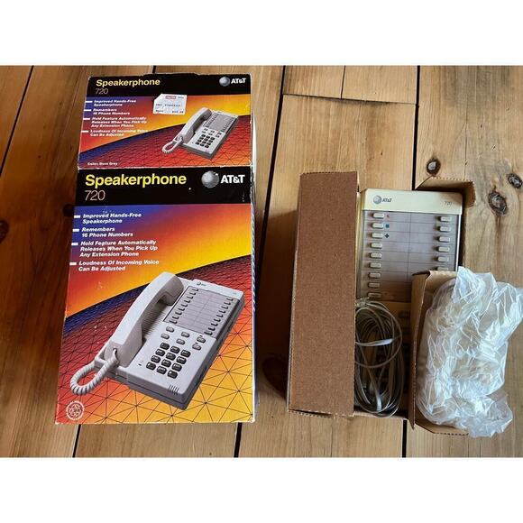 Vintage AT&T Speakerphone 720 w/ original box. hands free speaker, Stores 16 #'s - Picture 5 of 6